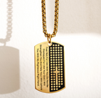 Dog Tag Cross Pendant Necklace view 4