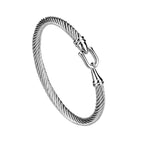 Twisted Steel Hook Bangle view 3