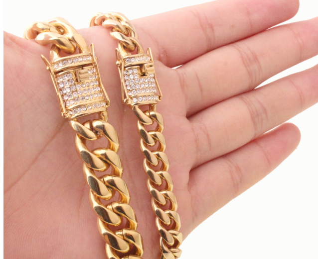 Gold-Tone Cuban Link Chain view 12