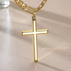 Slim Cross Pendant Necklace view 6