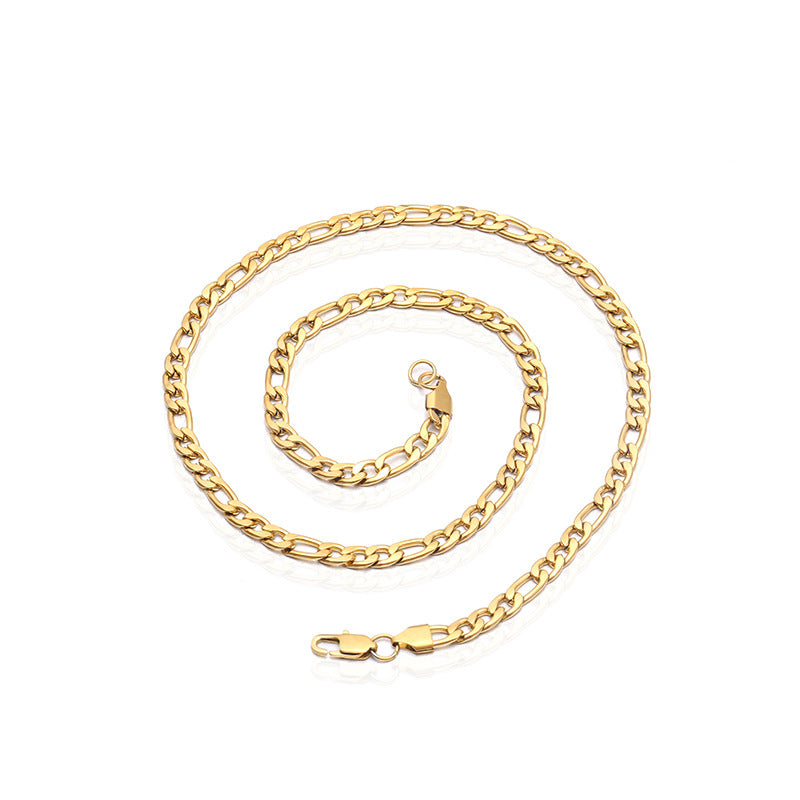 Figaro Chain in Stainless Steel