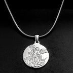 Archangel Medallion Snake Chain Necklace view 6