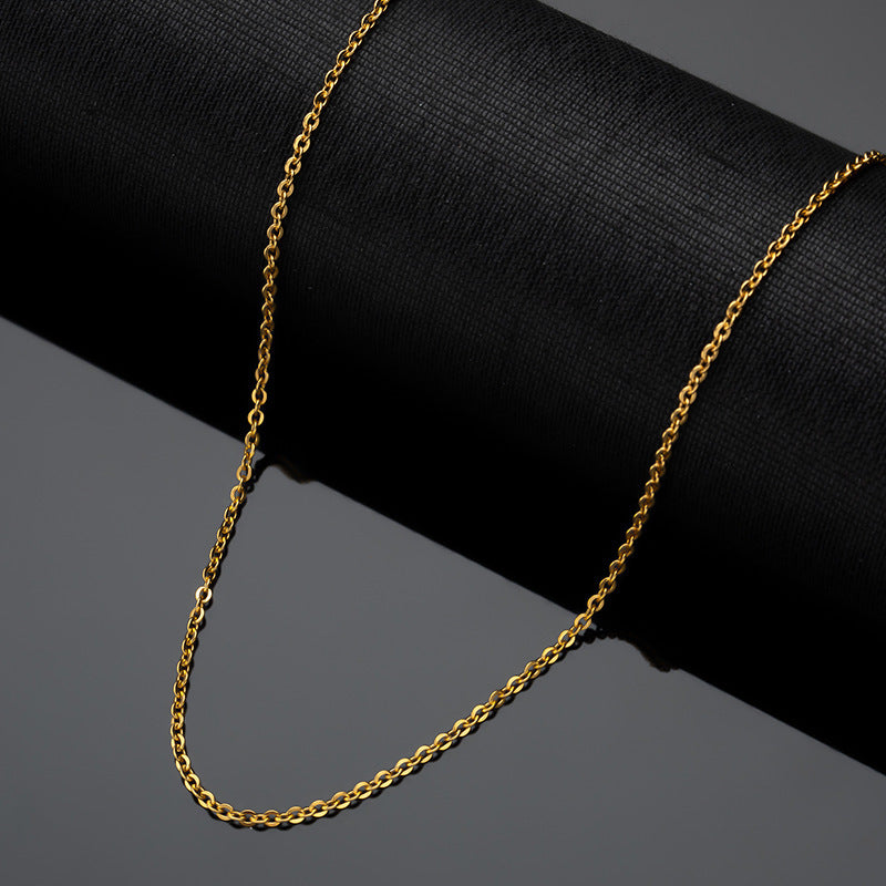 O-Link Chain Necklace in Titanium Steel view 4