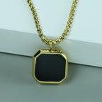 Square Pendant Box Chain Necklace