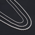Rope Chain Necklace in Stainless Steel view 2