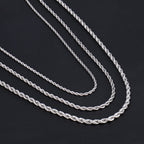 Rope Chain Necklace in Stainless Steel view 2