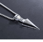 Arrowhead Pendant Wheat Chain Necklace view 3