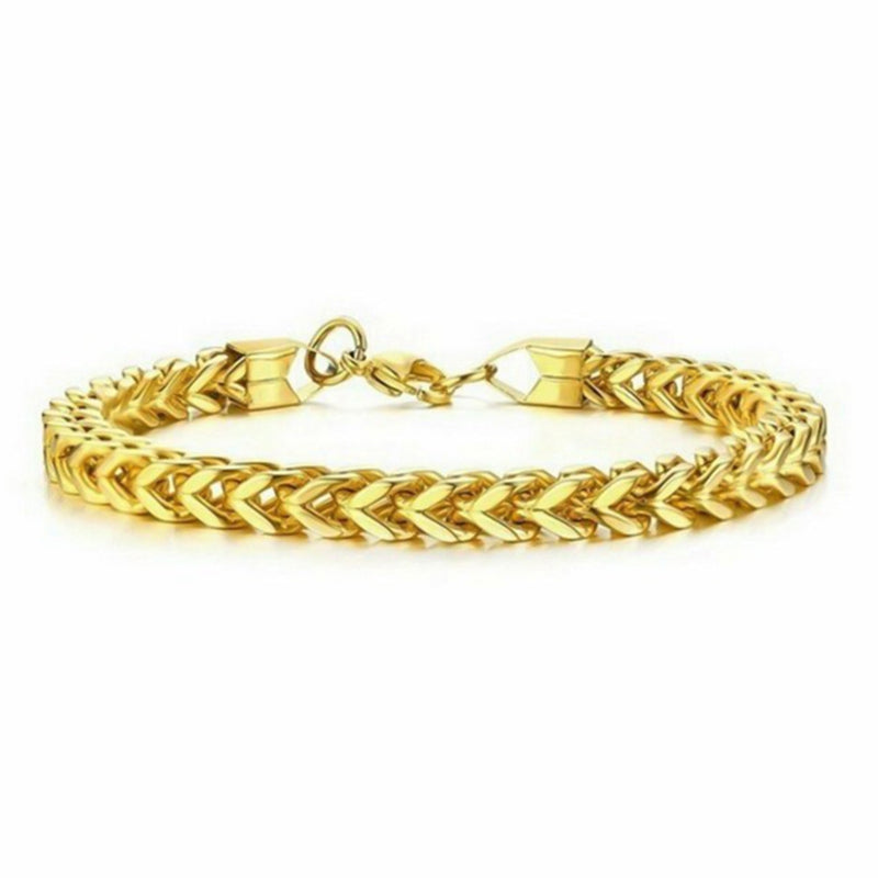 Wheat Link Bracelet in Stainless Steel view 5