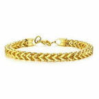 Wheat Link Bracelet in Stainless Steel view 5