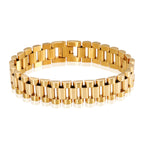 Geometric Link Bracelet in Titanium Steel view 4