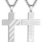 Flag Pattern Cross Pendant Necklace view 23