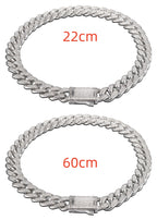 Cuban Link Chain with Pave Clasp view 17