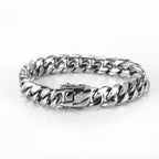 Cuban Link Chain and Bracelet Set view 2