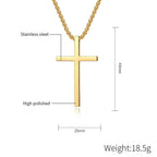 Minimalist Cross Pendant Necklace view 3