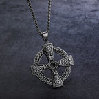 Celtic Knot Cross Pendant Necklace view 3