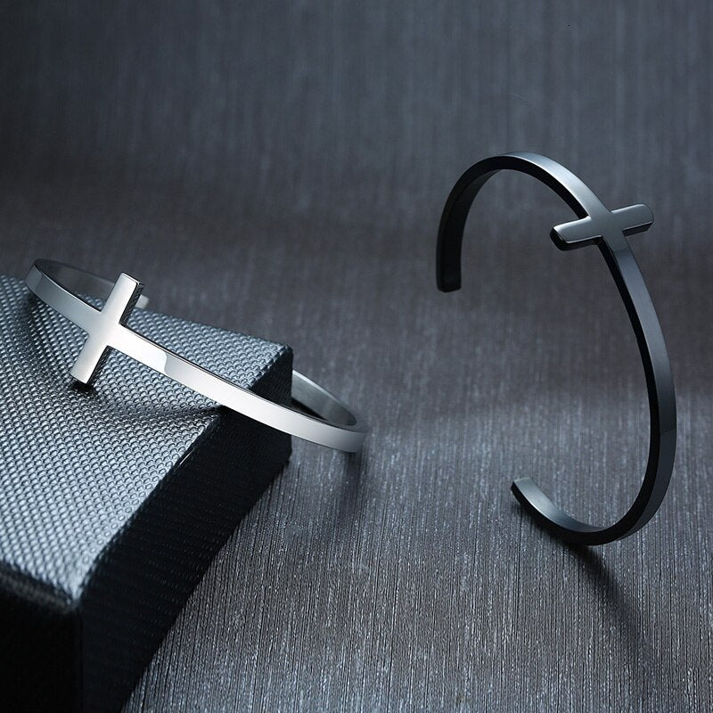 Cross Motif Cuff Bracelet
