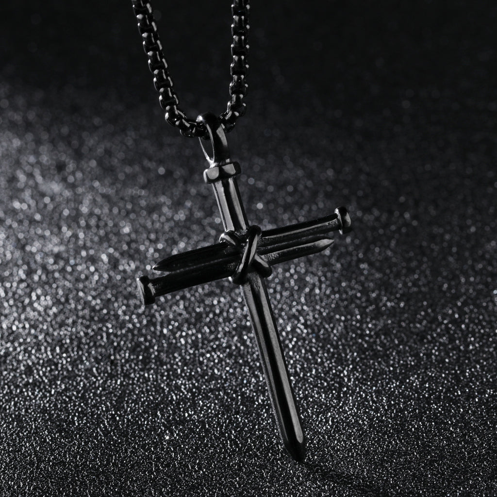 Nail Cross Pendant Necklace view 4
