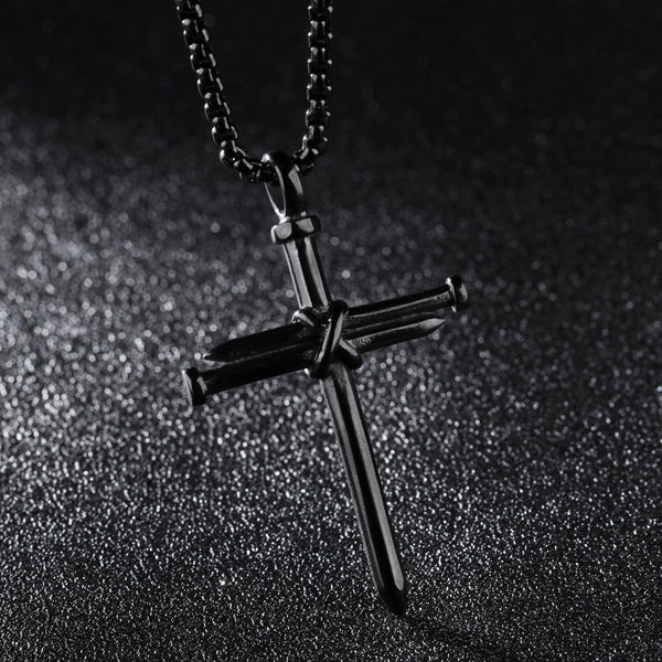 Nail Cross Pendant Necklace view 4