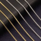 Box Chain Necklace in Titanium Steel view 3