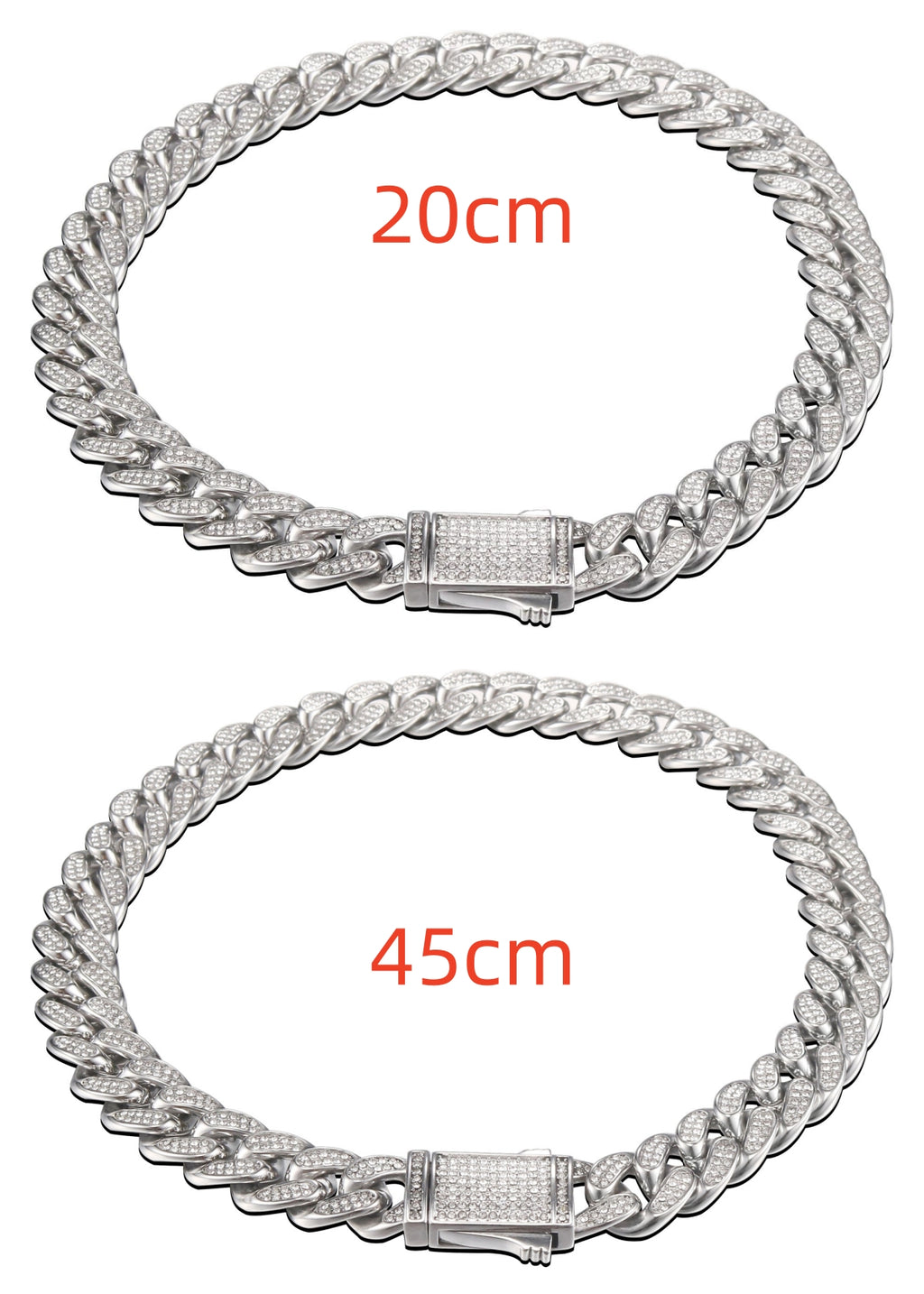 Cuban Link Chain with Pave Clasp view 25