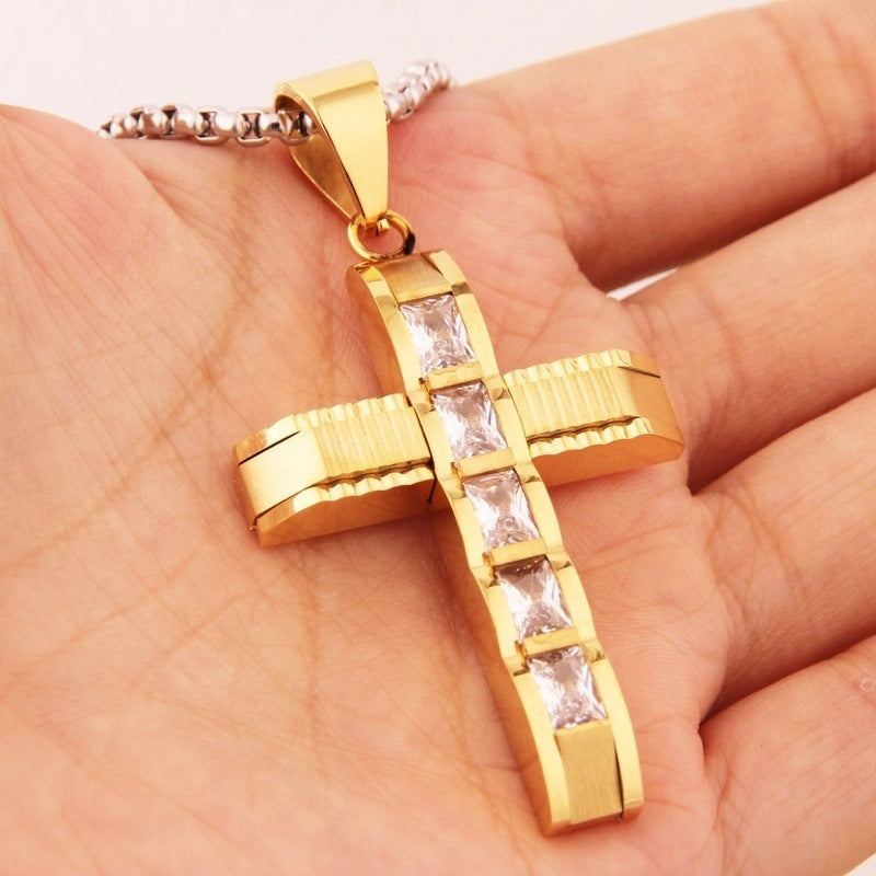 Byzantine Chain with Cross Pendant view 5