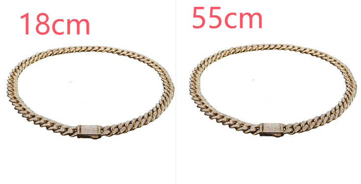 Cuban Link Chain with Pave Clasp view 27