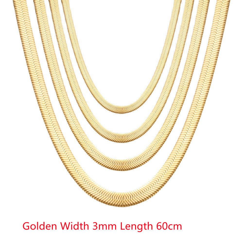 Flat Snake Chain Necklace view 37