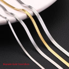 Flat Snake Chain Necklace view 12