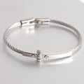 Cable Bracelet with Bar Detail view 4