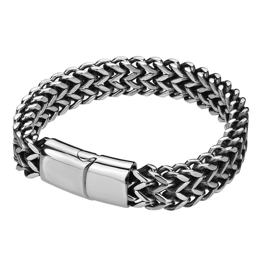 Double Wheat Link Bracelet view 4