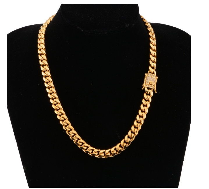 Gold-Tone Cuban Link Chain view 8