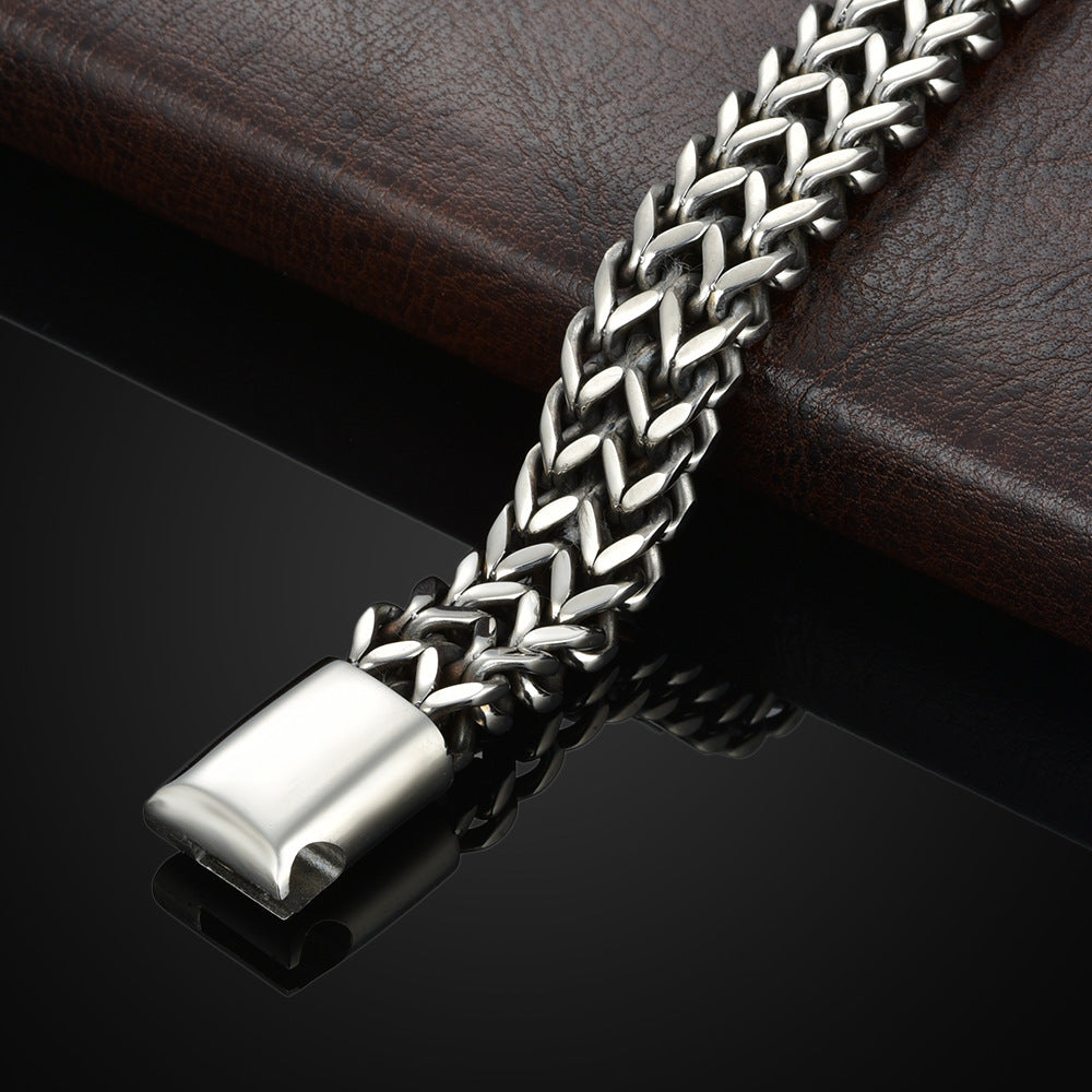 Double Wheat Link Bracelet view 3