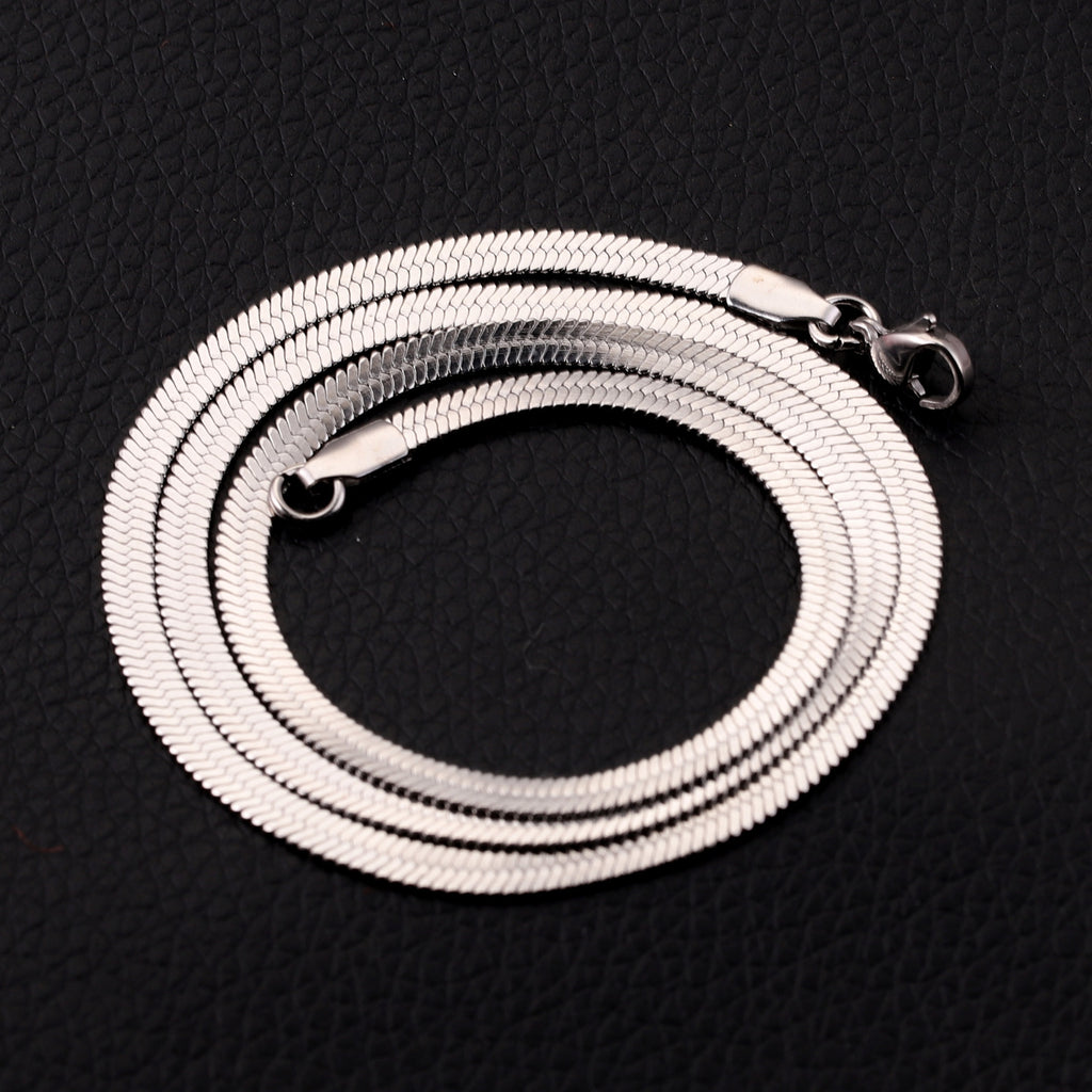 Flat Snake Chain Necklace view 7