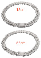 Cuban Link Chain with Pave Clasp view 23