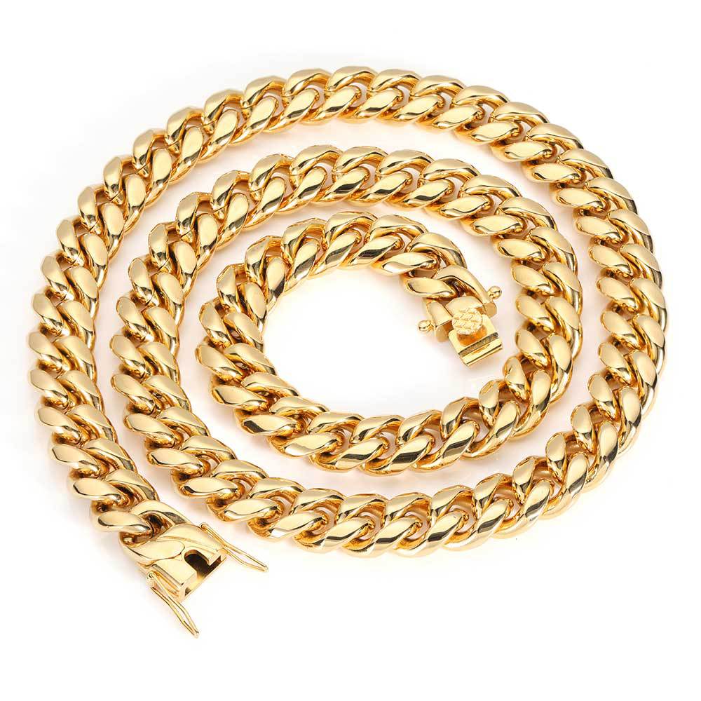 Cuban Link Chain Bracelet with Box Clasp view 10