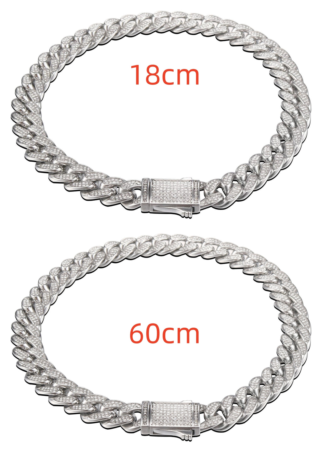 Cuban Link Chain with Pave Clasp view 20