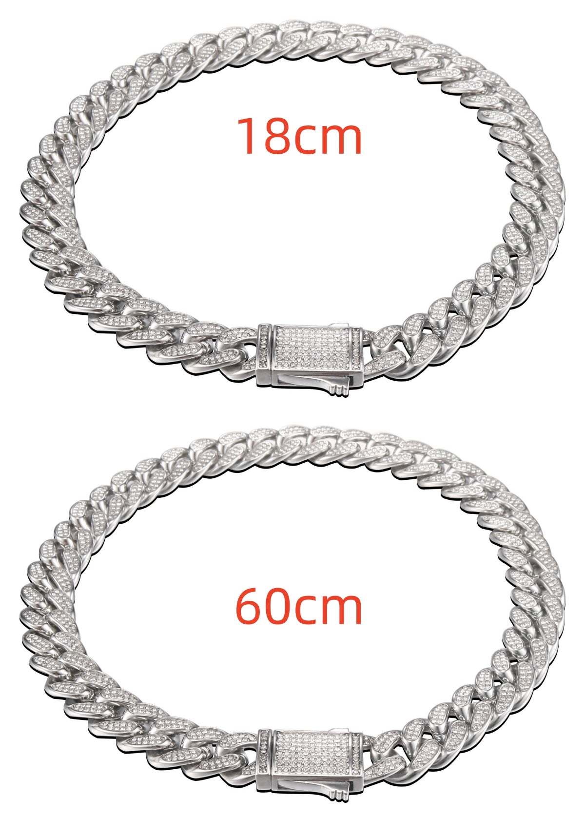 Cuban Link Chain with Pave Clasp view 20