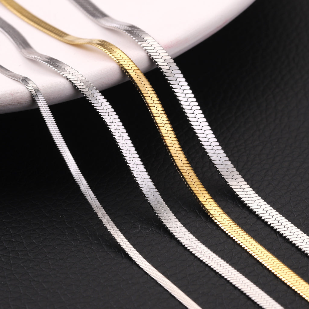 Flat Snake Chain Necklace