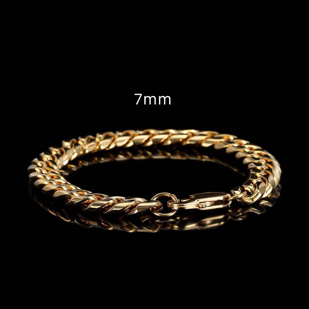 Cuban Link Bracelet in Stainless Steel view 4