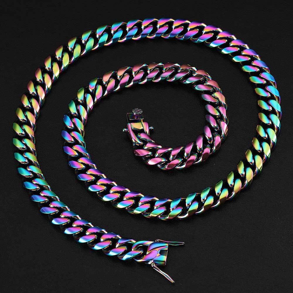 Cuban Link Chain Bracelet with Box Clasp view 16