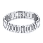 Geometric Link Bracelet in Titanium Steel view 7