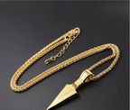 Arrowhead Pendant Wheat Chain Necklace view 6