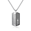 Dog Tag Cross Pendant Necklace view 3