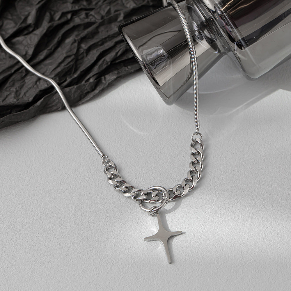 Mixed Chain with Four-Point Star Pendant view 5