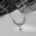 Mixed Chain with Four-Point Star Pendant view 5