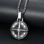 Compass Pendant Necklace view 2