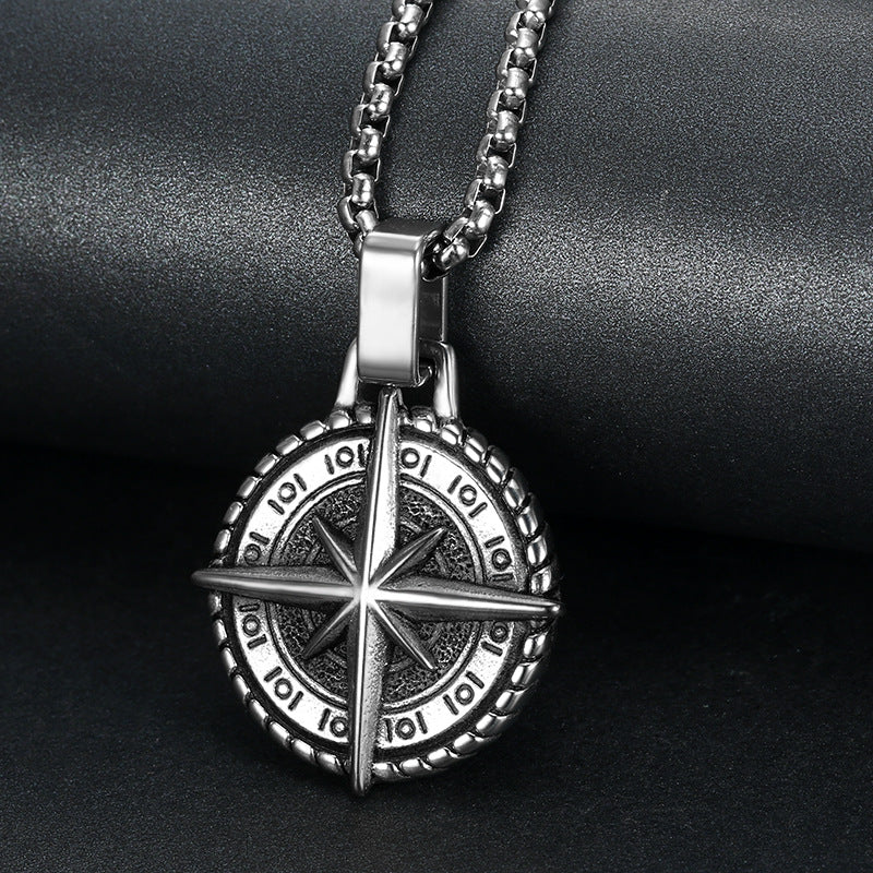 Compass Pendant Necklace view 2