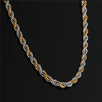 Rope Chain in Gold-Tone Titanium Steel view 5