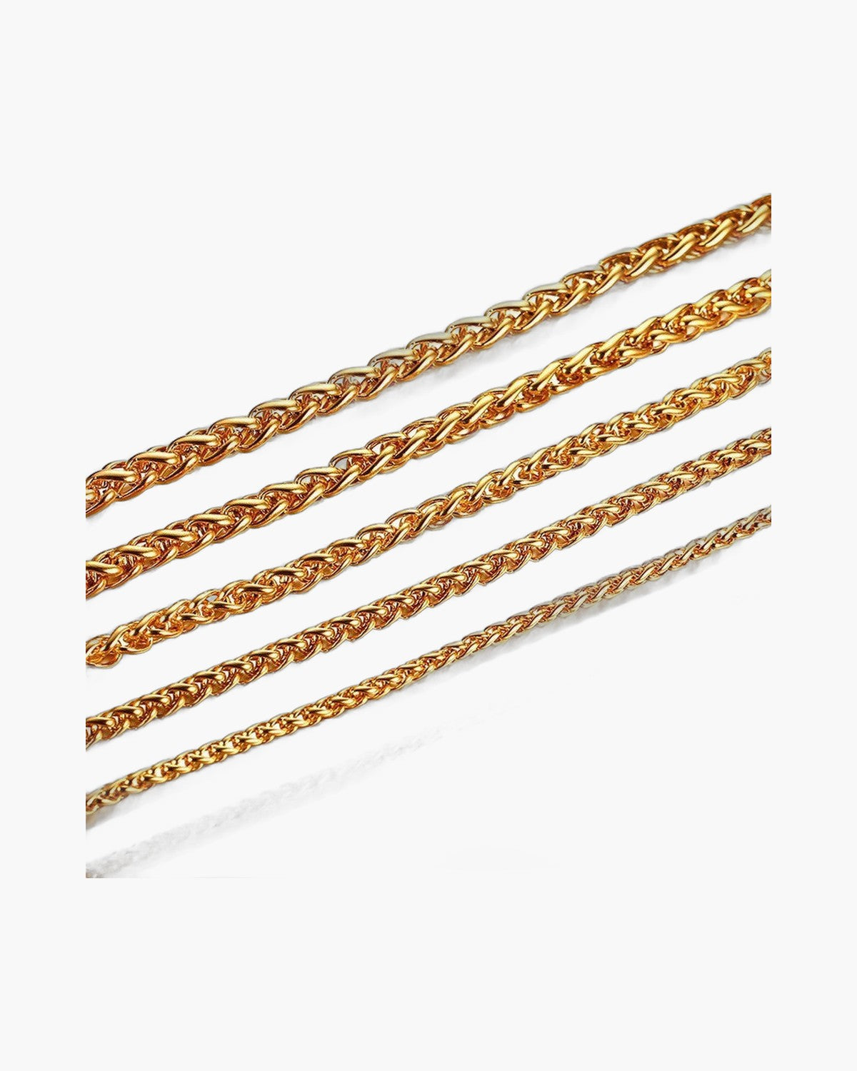 Titanium Steel Wheat Chain Necklace view 2