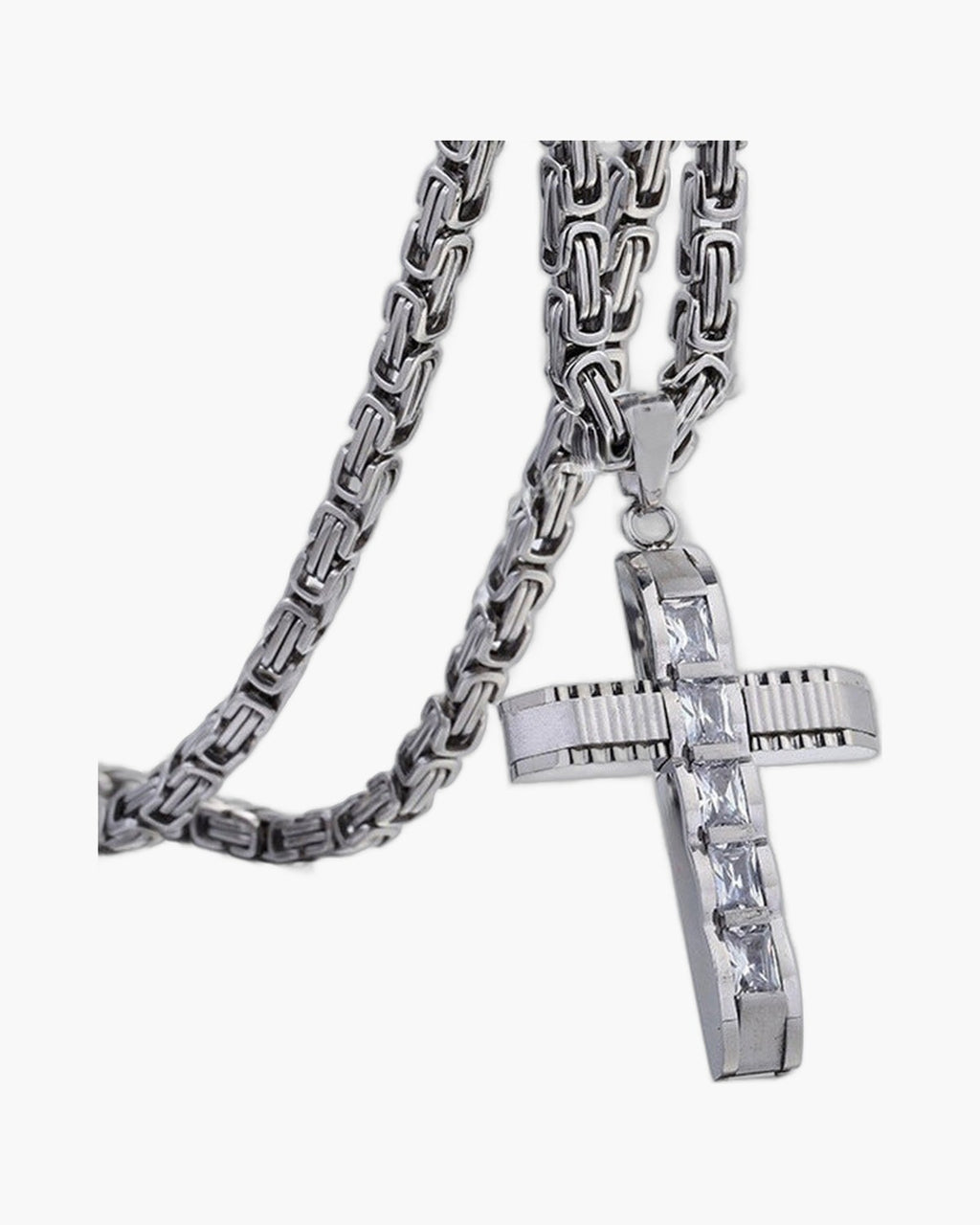Byzantine Chain with Cross Pendant view 7